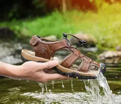 2024 sapatos masculinos de couro verão novo tamanho grande sandálias masculinas sandálias de moda chinelos tamanho grande 38-47 ? na internet
