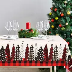 Toalha de mesa Merry Christmas Snowman para decoração de casa, toalha de mesa, inverno, ano novo, 2022, 2024 - comprar online