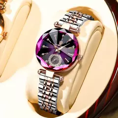 POEDAGAR-Relógio feminino impermeável em aço inoxidável, elegante relógio de pulso para senhoras, vestido luxuoso, relógios quartzo diamante - Wolf Magazine