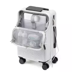 Bagagem de Trolley de Abertura Frontal com Senha, Mala de Viagem, Carry on Bagagem, Business Laptop Trolley Bag