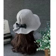 Chapéu de lã de bowknot vintage feminino, Fedoras para senhoras, cúpula de feltro para casamento Igreja Jazz, boné feminino elegante, outono e inverno - loja online