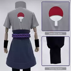 HOLOUN Anime Uchiha Sasuke Cosplay Top Calças Cinto Cos Presente de Convenção Versão Adulto Unissex na internet