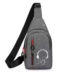 Bolsa de peito crossbody coreana masculina, mochila de ciclismo, bolsa de ombro masculina, moda casual, nova, 2024 - Wolf Magazine