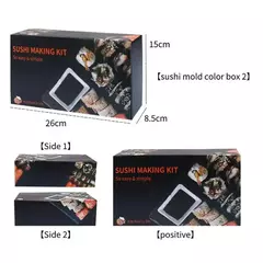 Kit japonês de sushi, Bola de arroz, Molde do rolo do bolo, DIY Home Sushi Making Tool, Ferramenta multifuncional de cozinha de plástico - loja online