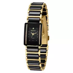 BERNY-Relógio quartzo cerâmica masculina e feminina, relógio de pulso retangular, pulseira, luxo, ouro, relógios casal, relógios de presente, moda - loja online