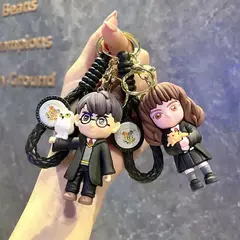 Harry potter chaveiro encantos figura mágico pvc estéreo pingente boneca saco pingente decoração carro chaveiro surpresa presentes de férias - comprar online