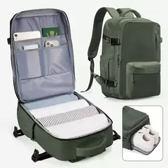 Mochila de Viagem de Avião de Grande Capacidade, Laptop para Mulheres e Homens, Easy jet Carry on Trolly Bag, Casual, 45x36x20