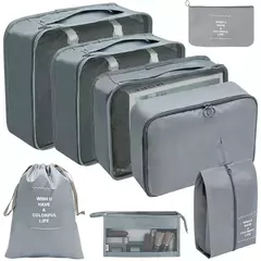 Travel Organizer Storage Bags Set, Mala de Embalagem Cubos, Casos Portáteis, Bagagem, Roupas, Bolsa Arrumada, Dobrável, 7 Pcs, 8 Pcs, 9 Pcs, 10 Pcs na internet