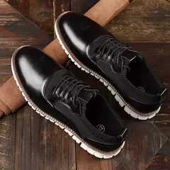 Sapatos de couro casual masculino, sapato social masculino, vestido de noiva, mocassins de luxo, preto, marrom, primavera, coleção verão - Wolf Magazine