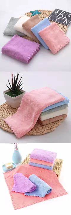 Toalha absorvente macia de microfibra, grossa, alta densidade, velo coral, secagem rápida, rosto limpo, 10pcs - loja online