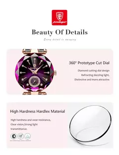 Imagem do POEDAGAR-Relógio feminino impermeável em aço inoxidável, elegante relógio de pulso para senhoras, vestido luxuoso, relógios quartzo diamante