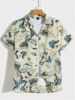 Imagem do Camisa de praia de manga curta masculina, estampada flores 3D, tops respiráveis, festa ao ar livre, verão, novo, S-5XL, 2022