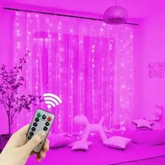 LED USB Curtain String Fairy Lights, Guirlanda de Natal, Remoto para Festa, Jardim, Casa, Decoração de Casamento, Ano Novo, 8 Modos, 6 m, 3m, 2025 - comprar online