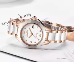 Mulheres Relógio de Pulseira de Ouro Rosa, Moda Feminina, Novo, Criativos, Impermeável, Data, Relógio, senhoras, Mulher, Menina, 2023 - comprar online