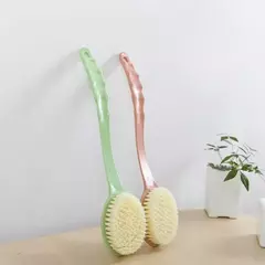 Escova de banho longa alça para limpeza corporal, escovas esfoliantes, massagem nas costas, chuveiro, espuma SPA, acessórios do banheiro, esponja macia na internet
