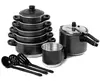 Jogo De Panela 5 Pçs + Fervedor 12 + Panela De Pressão 4,5 L Craqueada maçãSTORE