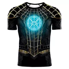 Imagem do Camisas de compressão para homens, manga curta, quadrinhos, camiseta cosplay aranha, super-herói top, elastic fitness sportwear, roupas de Halloween