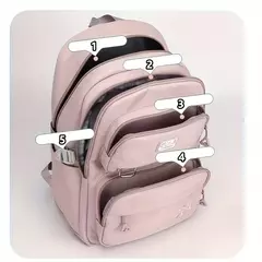 Mochila de Nylon Impermeável para Estudantes, Bolsa de Ombro Dupla, Grande Capacidade, Casual, Viagem, Universidade, Moda - loja online