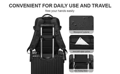 Imagem do Mochilas expansíveis impermeáveis para homens Likros, grande capacidade, mochila de viagem de negócios, Weekend Laptop Bag, Carry on