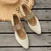 Sapatos rasos de malha com blocos coloridos para mulheres, ballet flats, tiras listradas casuais, dedo apontado, mocassins femininos