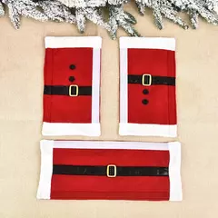2024 capas de alça de natal para geladeira forno de microondas papai noel máquina de lavar louça maçaneta da porta capa festa de natal decoração de ano novo