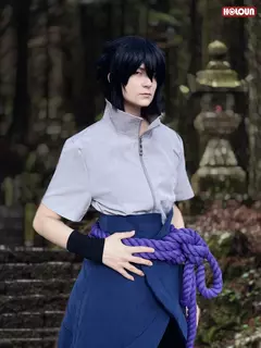 HOLOUN Anime Uchiha Sasuke Cosplay Top Calças Cinto Cos Presente de Convenção Versão Adulto Unissex - Wolf Magazine