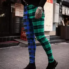 Calça de verão longa moda masculina, mini calça casual, simples e reta para negócios - loja online