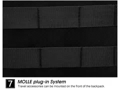 Imagem do Mochila de viagem tática impermeável para homens, mochilas de grande capacidade, esportes ao ar livre, bolsas multifuncionais 50L, 35L, 25L