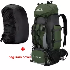 Impermeável Caminhadas e Camping Mochila, Sacos Esportivos ao Ar Livre, Trekking Bag, Mochila de Grande Capacidade, Equipamento de Viagem, 90L - loja online