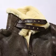 Jaqueta de couro genuíno masculina, casaco de pele marrom, pele de carneiro real, casual quente, shearling barato, moda masculina de alta qualidade, inverno na internet