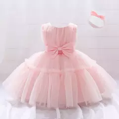 Elegante vestido de tule para meninas, bebê infantil, 1st Birthday, Vestidos de batismo, Kids Wedding Party, Toddler Clothes, Verão - comprar online
