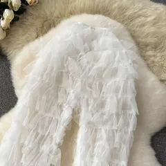 SINGREINY-Calças femininas de malha longa, calças vintage flare pura, em camadas, cintura alta, moda americana, streetwear, Y2K, 2024 - Wolf Magazine