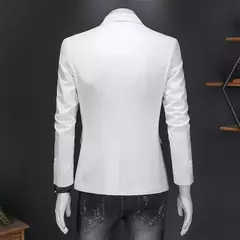 Blazer casual de negócios masculino, vestido de casamento noivo, tops de terno boutique, casaco monocromático, marca de alta qualidade, moda - Wolf Magazine