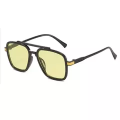Dropshipping retro nova chegada moda tony stark tons óculos de sol vintage quadrado metal quadro feminino masculino gafas de sol - comprar online
