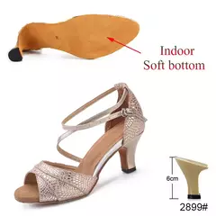 Sapatos latinos de salto alto para mulheres, sandálias douradas de verão, calçados esportivos para meninas, festa de salão ao ar livre - Wolf Magazine