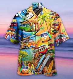 Flamingo desenho animado 3D dos homens camisa havaiana, roupas de praia extragrandes, manga curta, moda, verão, venda quente