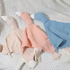 Imagem do Bebê Segurança Cobertor Macio Algodão Musselina Consolador para Recém-nascido Infantil Dormir Snuggle Toy Stuffed Animal Acalme Appease Toalha