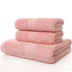 Imagem do 100% algodão rosto toalha absorvente puro mão lavagem de cabelo toalha microfibra banheiro família hotel