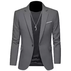 Blazers boutique casuais masculinos, jaqueta monocromática, terno slim fit, casaco de lazer, boutique de moda, novo, 2023