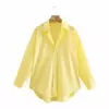 Blusa de gola virada para baixo para mulheres, camisa escura para senhoras, manga longa, camisas simples para escritório, tops femininos