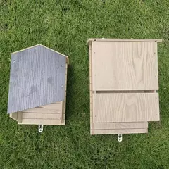 Casa para morcegos profissional fácil de terra e dobrar Esay para instalar abrigo de proteção de caixa de morcego de madeira resistente às intempéries premium na internet