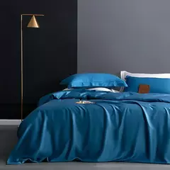 Lanlika-Luxo Natureza Branco Conjunto De Cama, Capa De Edredão, Lençol Plano, Roupa De Cama, Fronha Para Dormir, Duplo, Rainha, Rei, 100% Seda, Presente - comprar online
