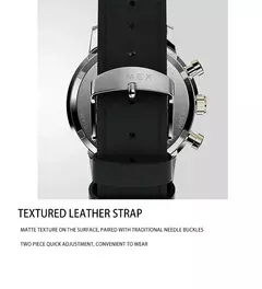 TIMEX-Men's Luxury Trend Quartz Watch, Impermeável, Multi Função, Fantasia, Redondo, Inoxidável, Três Olhos