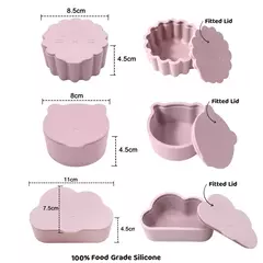 Portátil Silicone Baby Snack Box, Caixa De Comida De Cor Sólida, Baby Snack Container com Tampa, Baby Stuff na internet