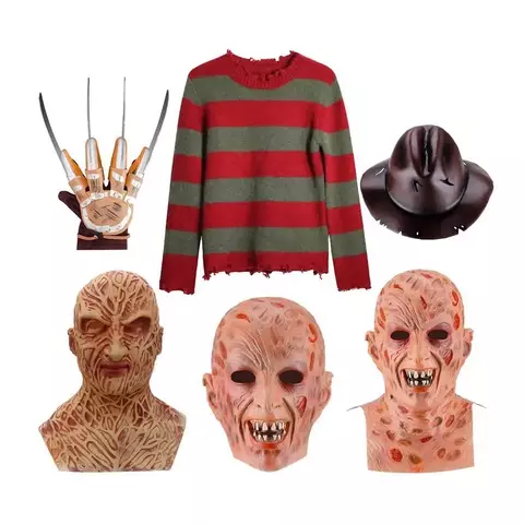 Halloween cosplay novo jason freddy cos traje desempenho conjunto adulto freddy cos trajes