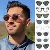 Óculos de sol redondos para homens e mulheres, óculos de sol vintage, tons masculinos retrô, designer de marca, moda, 2023