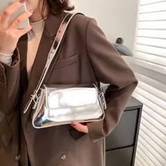 Bolsa de axila a laser prateada para mulheres, bolsa de ombro, alça superior, bolsa feminina, marca designer, luxo, chique - Wolf Magazine