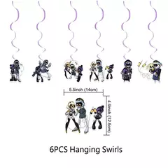 Novo assassinato drones decorações de festa de aniversário anime figuras de ação periferia tema fontes de festa diy banner balão bolo toppe