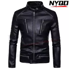 Jaqueta de couro multi zíper para homens, B013 armadura de motocicleta, jaqueta moto, novo - comprar online