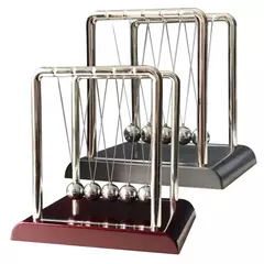 Imagem do Newton's Cradle Metal Pêndulo, Educacional Física Brinquedo, Square Design, Energia Cinética, Escritório Stress Reliever, Ornamento Equilíbrio Bola